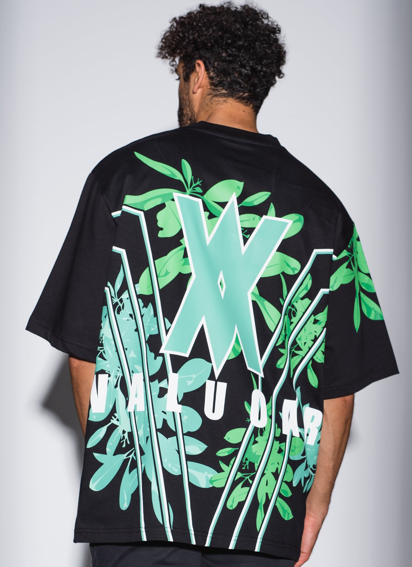 V1 T-Shirt in night black/emerald green