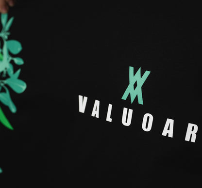 V1 T-Shirt in night black/emerald green